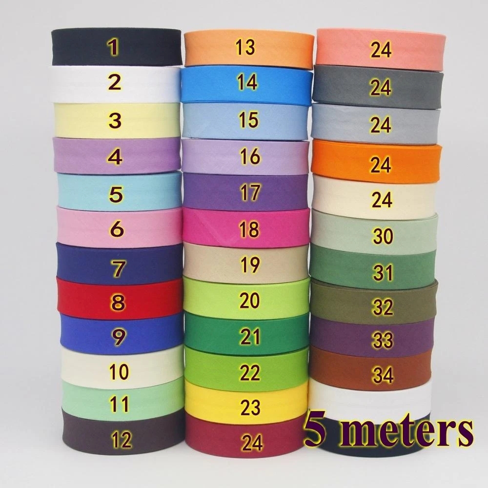 Binding Tape Bias - 100% Baumwolle Schräg band, 20mm Breite