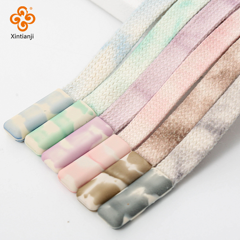 Sewing Tie Dye - 1 cm breites, flaches geflochtenes Seil,