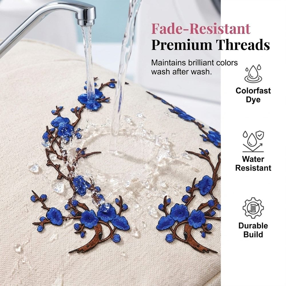 Sewing And Textile - DIY Kirschblüten-Aufnäher zum Aufbügeln und Aufnähen,