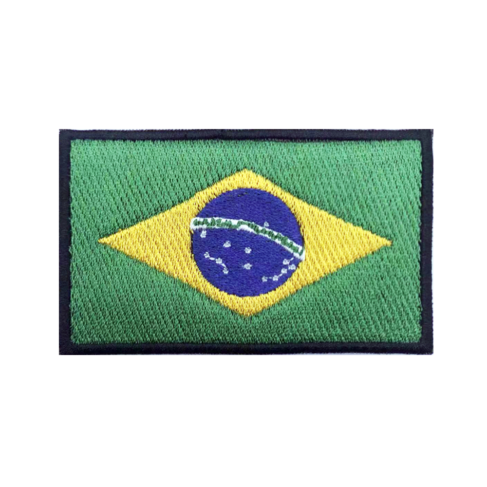 Velcro Sew On - Brasilianische flagge Brasilien Patches Armband Bestickt