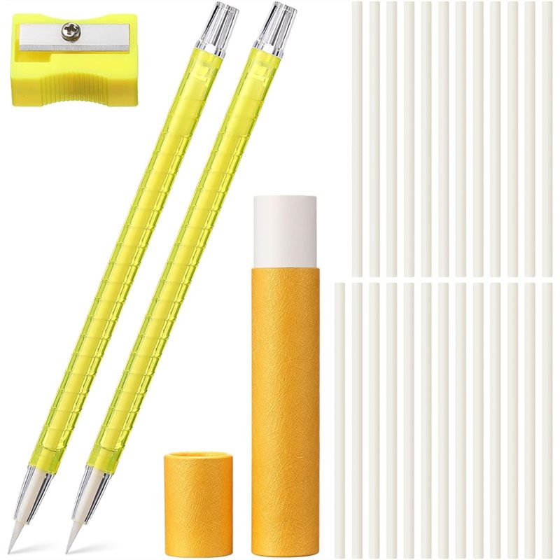 Fabric Marking Pen - Weiße Nachfüllbare Stoffmarker und Schneiderkreide-Stifte-Set für