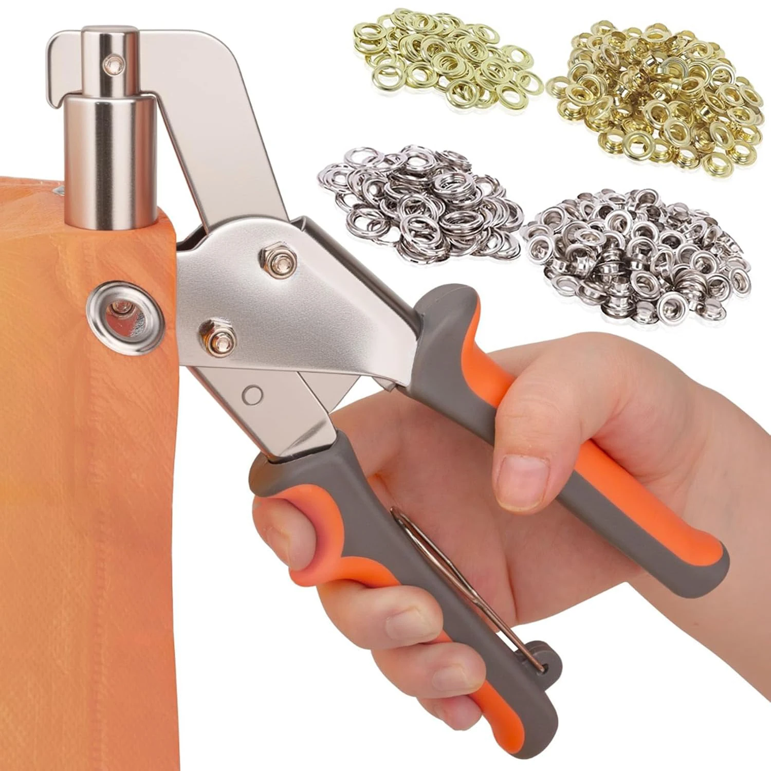 Snap Button Plier - Metall-Handlochstanzer und Ösenzangen-Set 6/10mm, Ösenzangen-Kit, Luftlochzange,