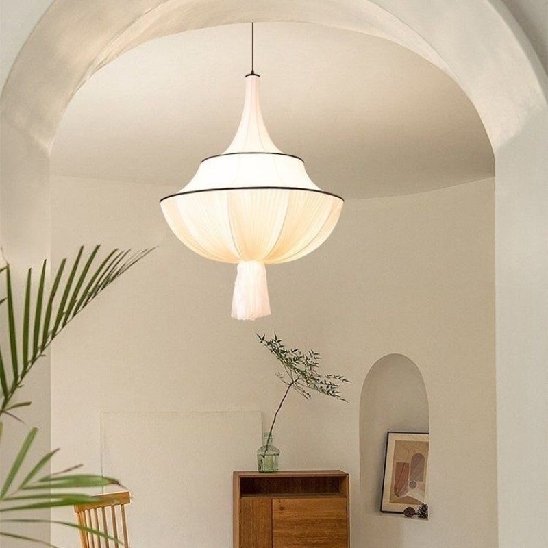 Century Textile & Sewing Supply Online Shopping - Französische Mid-Century Nordic Ins Design Stoff-LED-Pendelleuchte