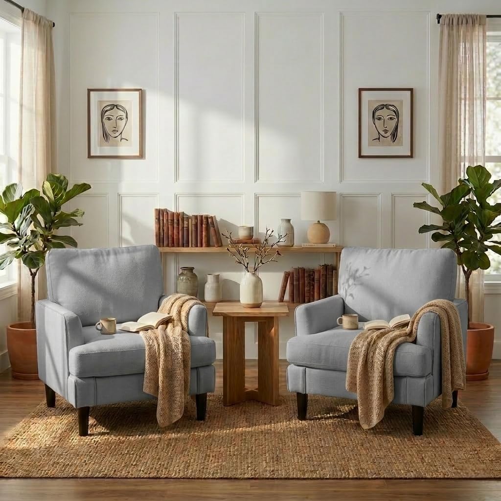 Century Textile & Sewing Supply Online Shopping - # Akzentstuhl-Set im Mid-Century-Stil, bequemer gepolsterter
