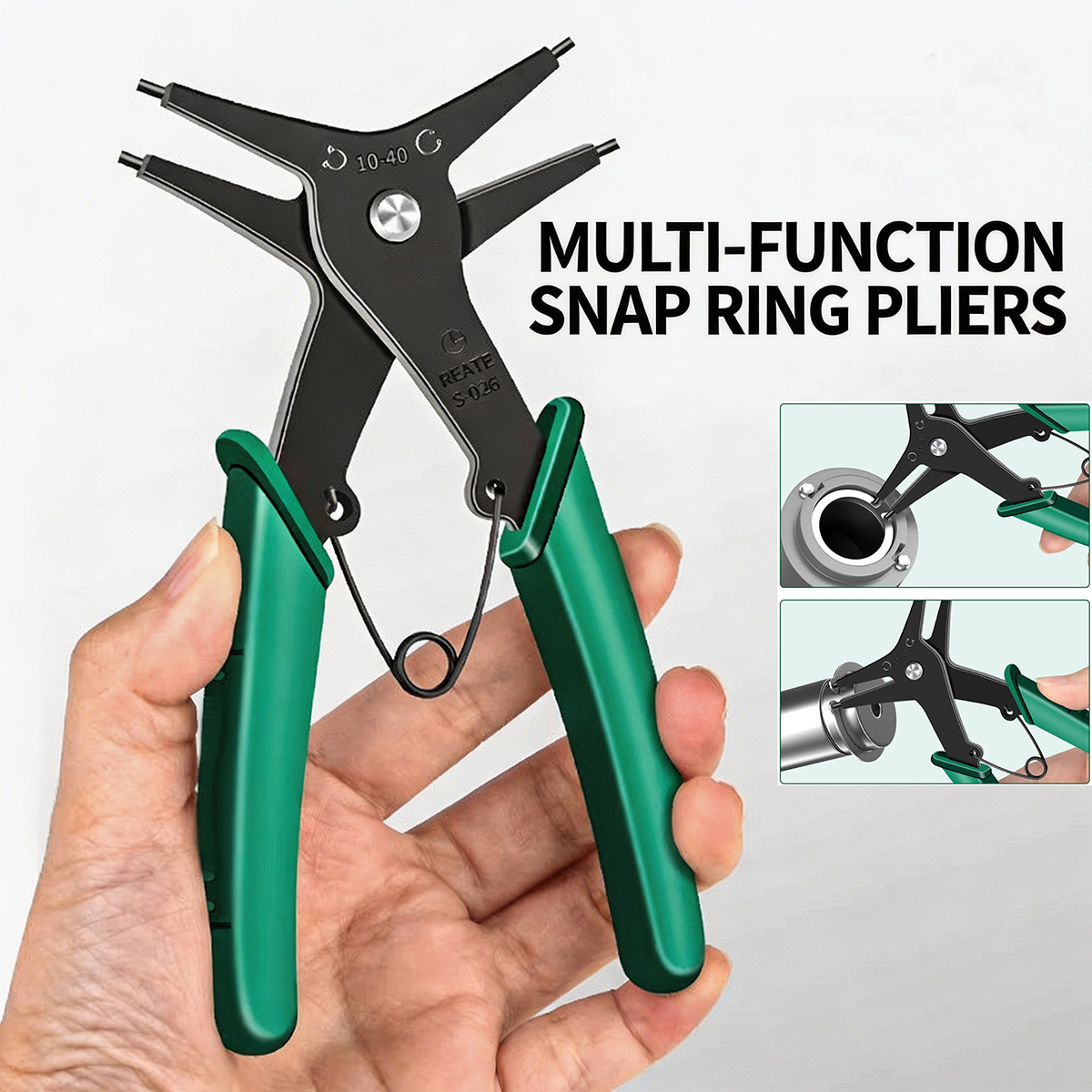 Snap Button Plier - Interne und externe Sicherungsringzange aus Kohlenstoffstahl