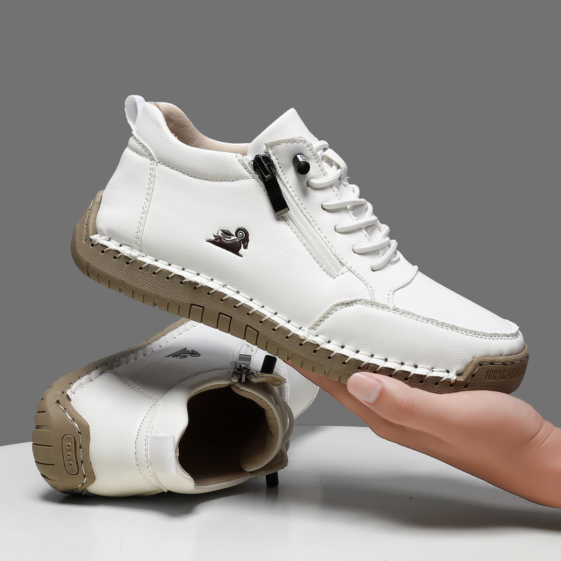 Sewing Latex - Frauen Turnschuhe Handgemachte Leder Casual Schuhe