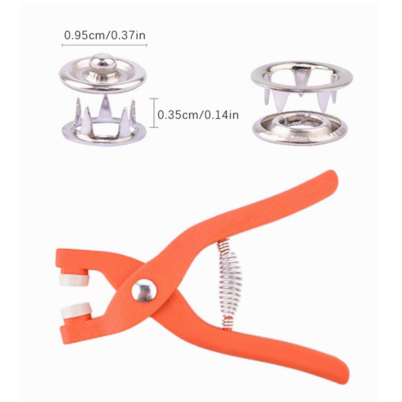Snap Button Plier - 50/100 Stück Zangenwerkzeug Metall-Nähknöpfe Fünf-Klauen-Schnalle Metall-Druckknöpfe