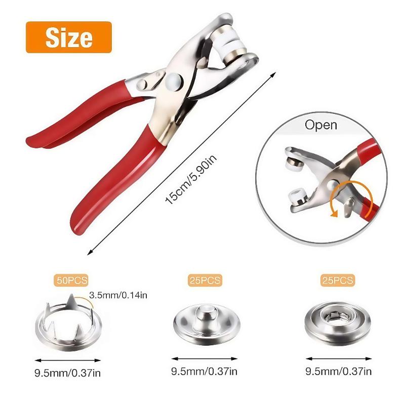 Applikatorzange mit 100 Metall – Snap Button Plier Bewertung und Preis