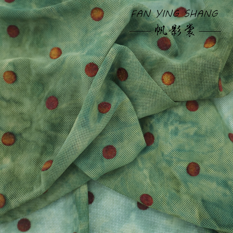 Der grüne Polka Dot Mesh Tie-D – Sewing Tie Dye Bewertung und Preis
