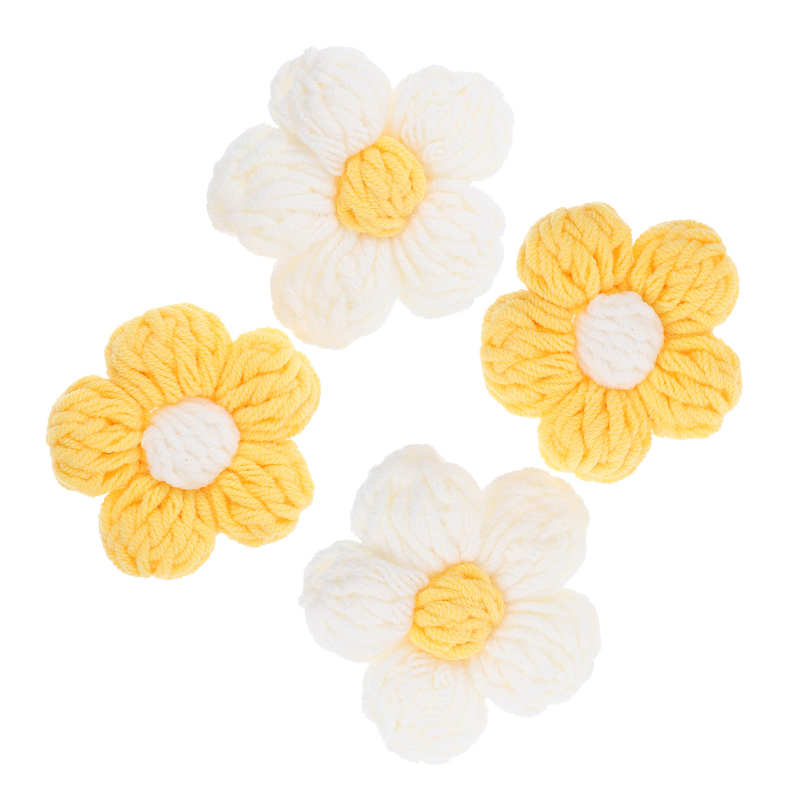 4 Stück Gehäkelte Blumen-Acces – Sewing Garments Bewertung und Preis