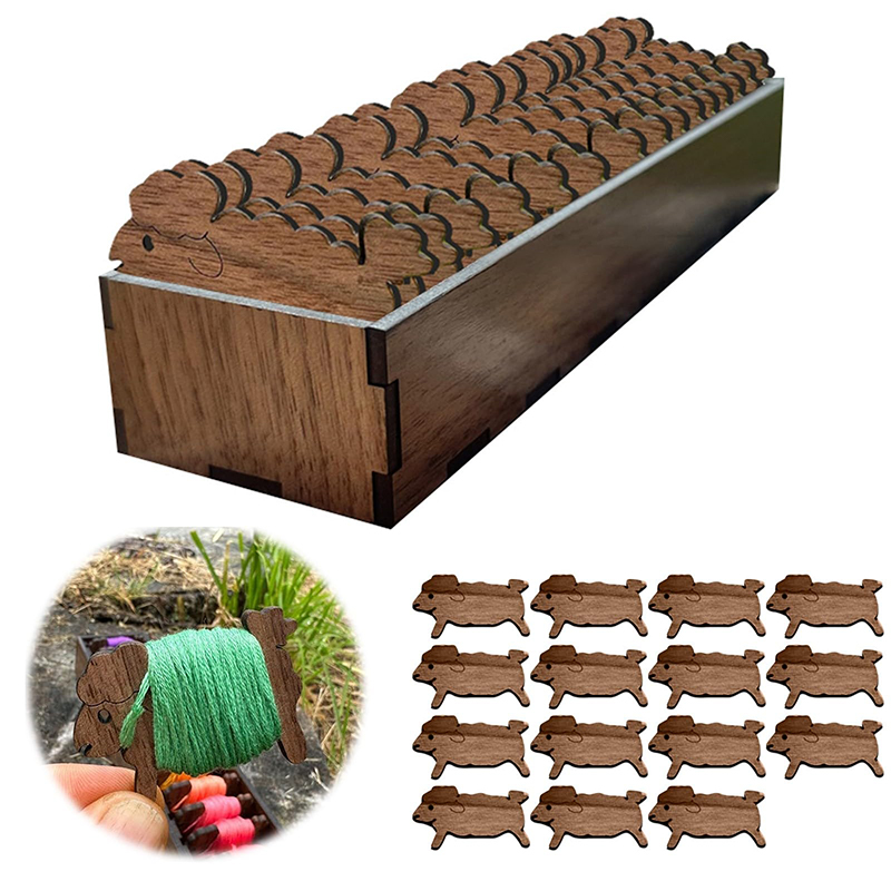 Holz Tier Schaf Katze Spule Se – Embroidery Floss Thread Bewertung und Preis