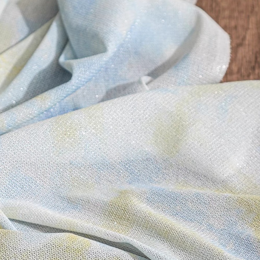 Batik-Strickstoff, gelb, weiß, – Sewing Tie Dye Bewertung und Preis