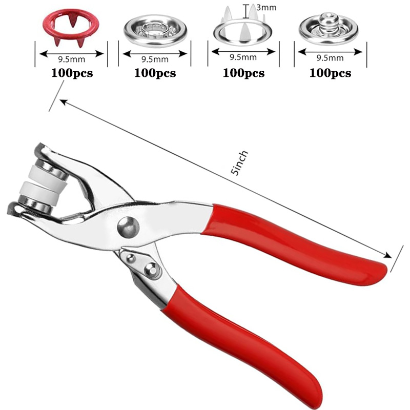 100 Sets Druckknopfzange, auto – Snap Button Plier Bewertung und Preis