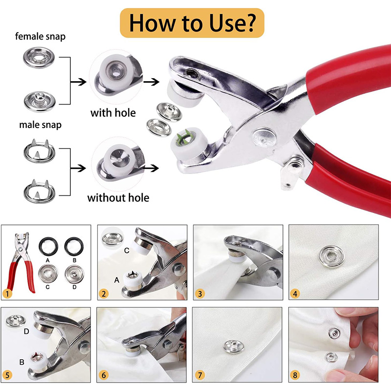 100 Sets Druckknopfzange, auto – Snap Button Plier Bewertung und Preis