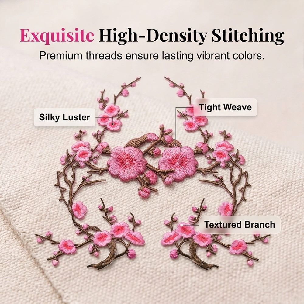 DIY-Kirschblüten-Aufnäher zum  – Sewing And Textile Bewertung und Preis
