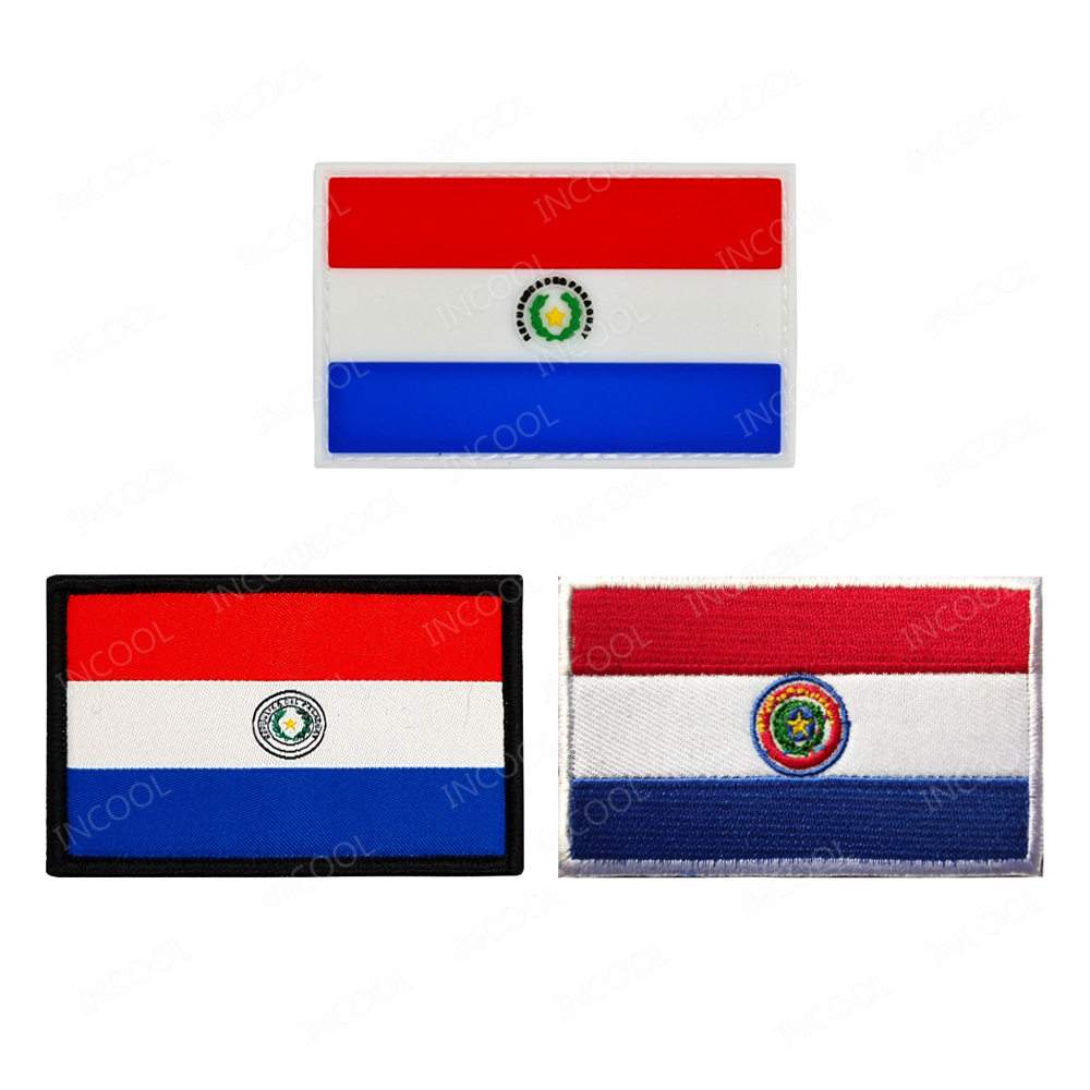 Paraguay-Flagge, bestickter Au – Velcro Sew On Bewertung und Preis