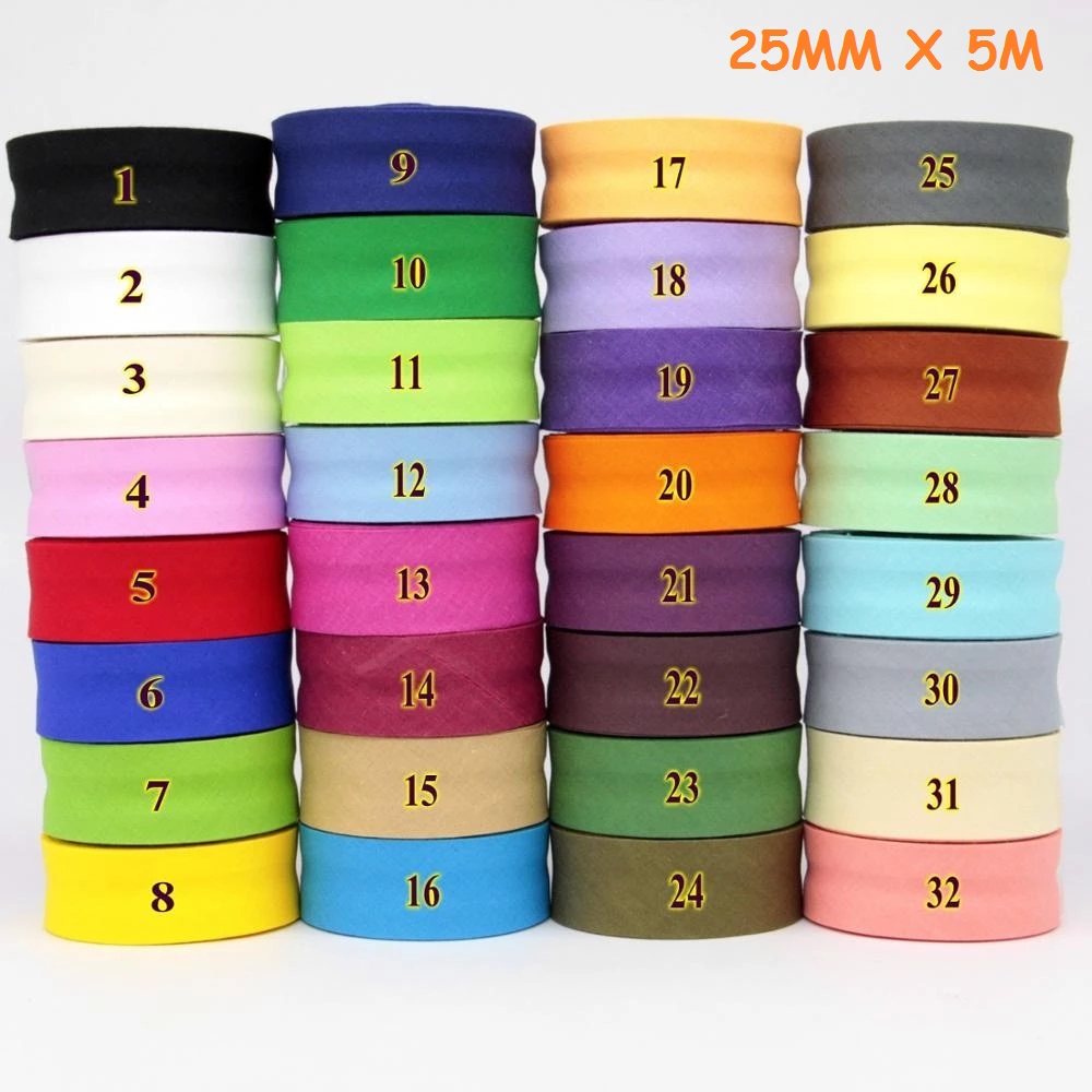 25mm Baumwoll-Schrägband, gebü – Binding Tape Bias Bewertung und Preis
