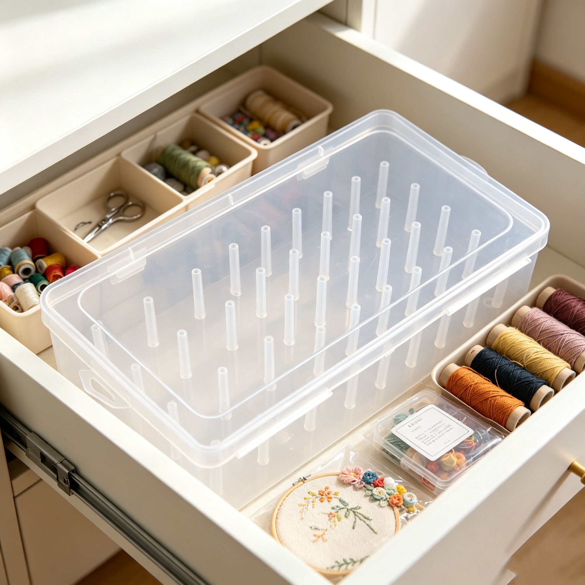 Garnspulen-Organizer-Box, Tran – Embroidery Floss Thread Bewertung und Preis