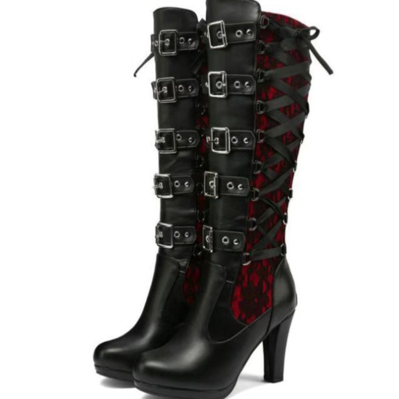 Punk Gothic Stiefel für Damen, – Sewing Garment Bewertung und Preis