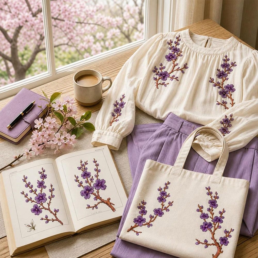 DIY Kirschblüten-Aufnäher zum  – Sewing And Textile Bewertung und Preis