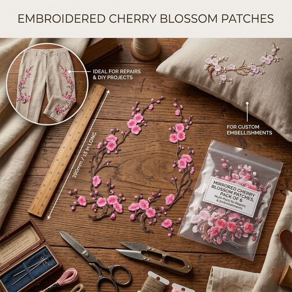 DIY Kirschblüten-Aufnäher zum  – Sewing And Textile Bewertung und Preis