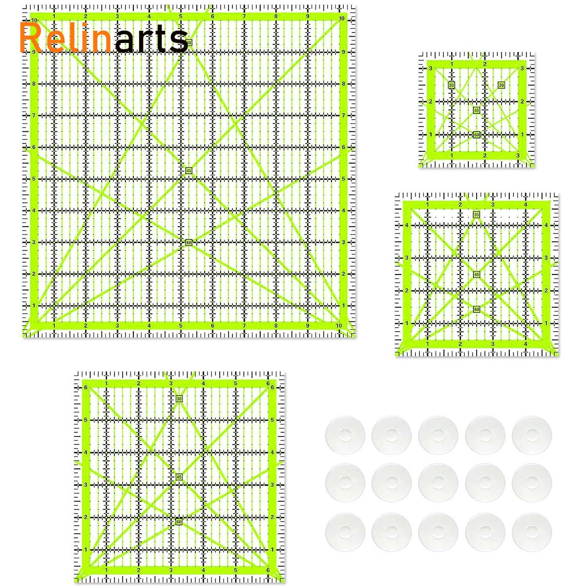 4-teiliges Acryl-Quadrat-Quilt – Quilting Ruler Square Bewertung und Preis