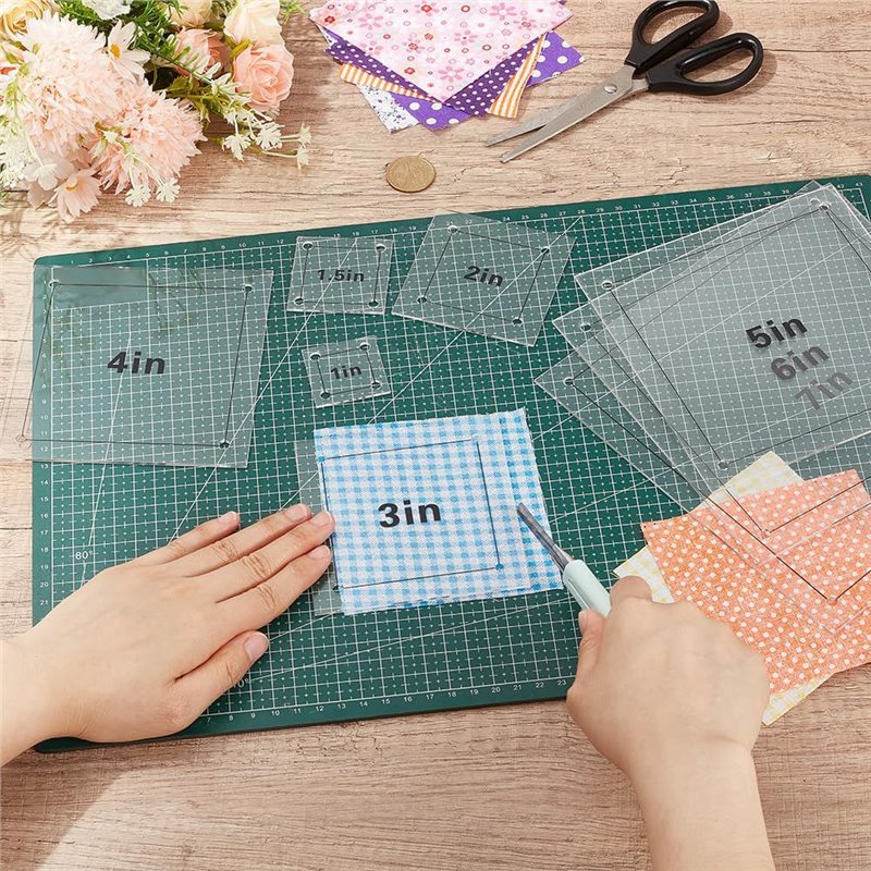 8 Stück Klare Acryl-Quadrat-Li – Quilting Ruler Square Bewertung und Preis